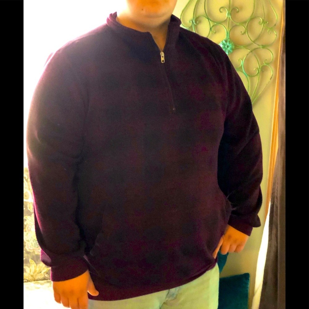 Men’s Plaid Quarter-Zip Pullover